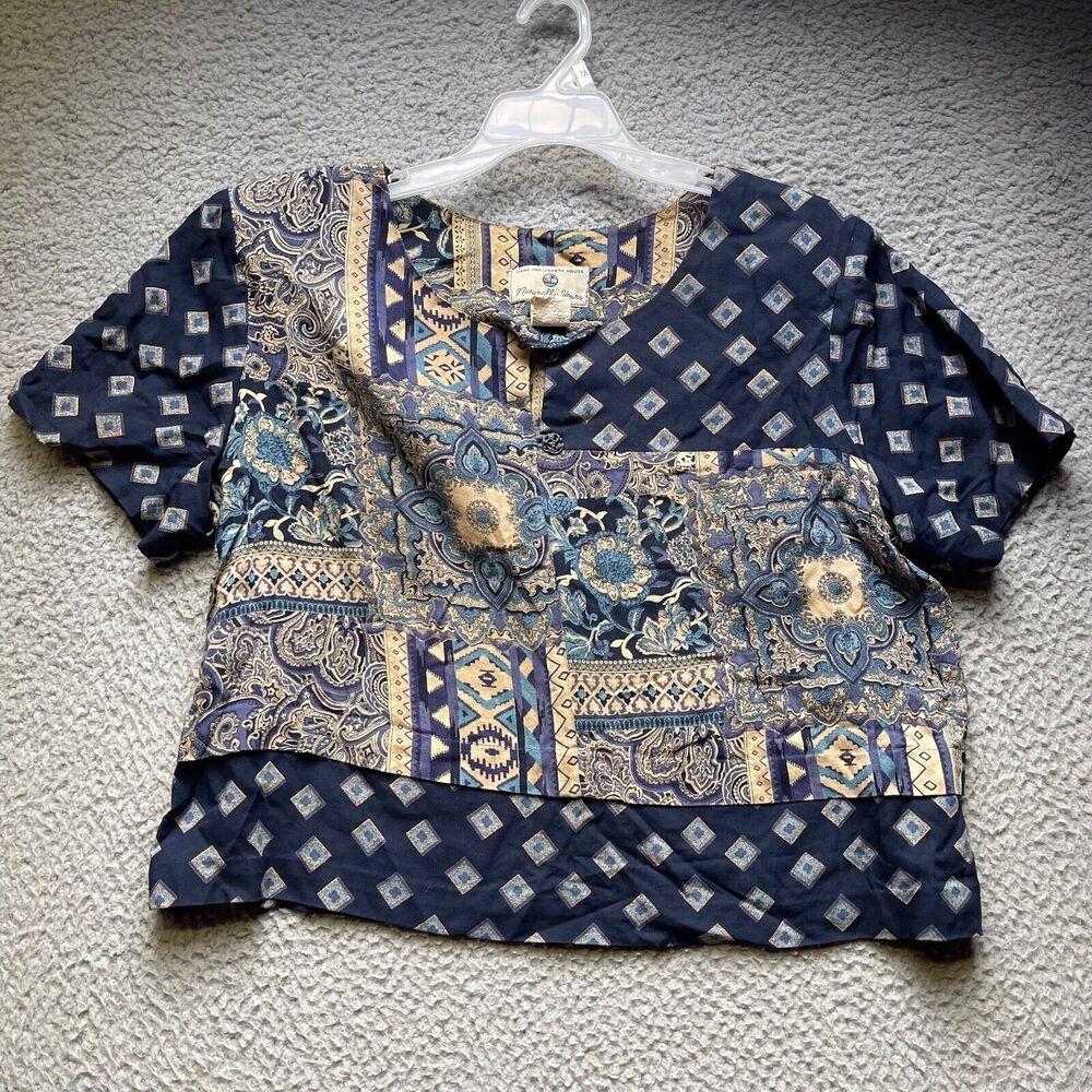 Vintage Naturally Yours Hawaii Blouse Top Womens Medium Liberty House Shirt